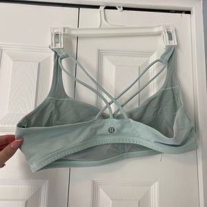 size 12 mint lululemon strappy sports bra